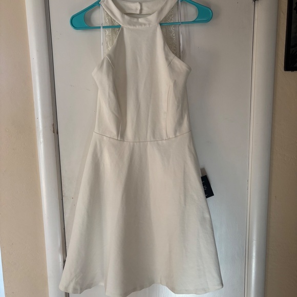 Lulu's White Lace Back Mini Dress - Picture 6 of 8